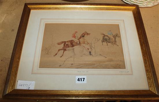 JF Herring watercolour of horses